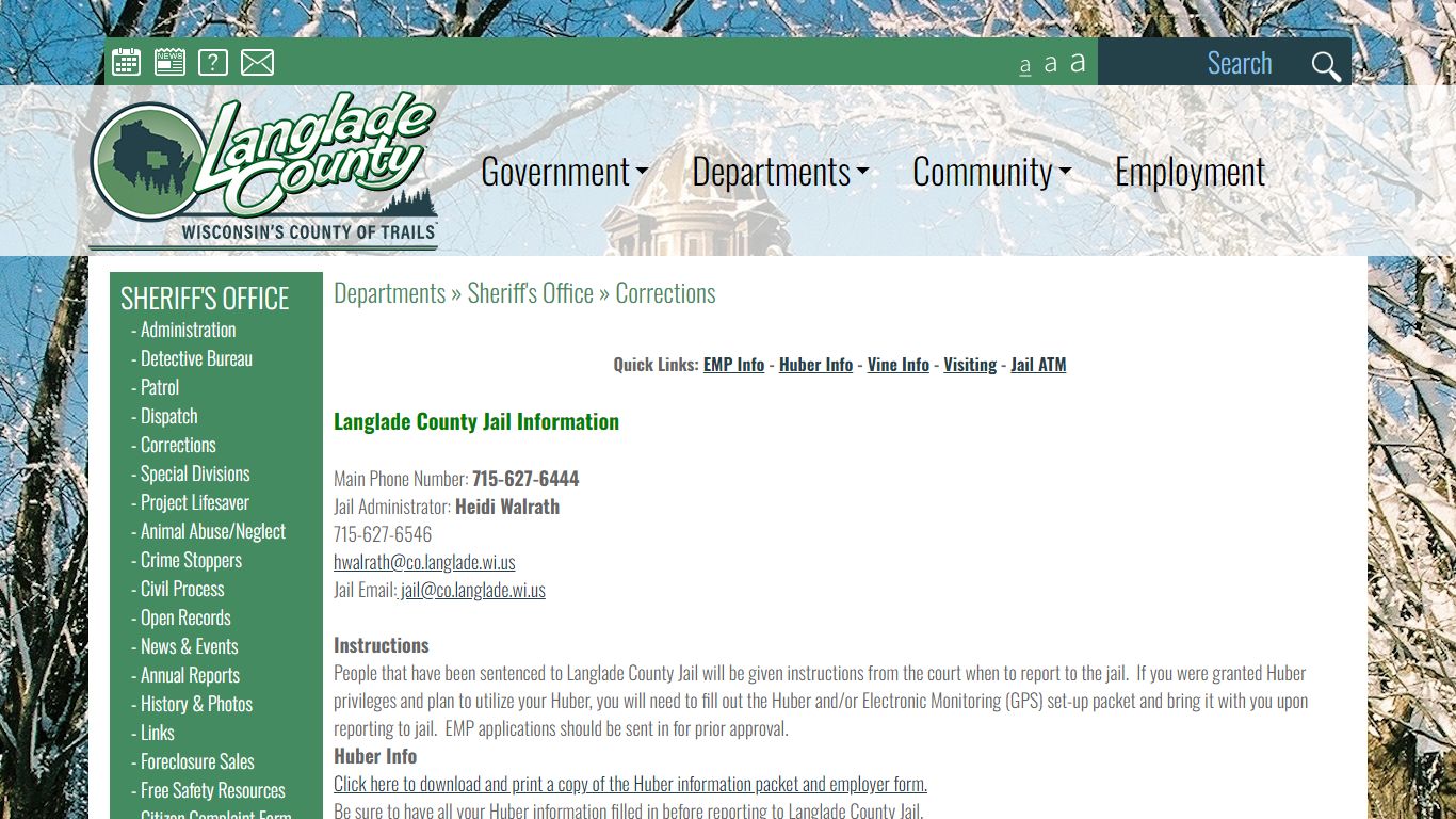 The Official Langlade County Government Web Site » Departments ...